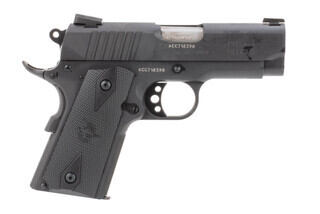 Taurus 1911 .45 ACP 6 Round Officer Pistol has a polymer checkered grip